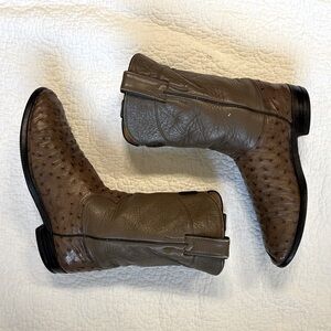 Vintage Justin AQHA Full Quill Ostrich Cowboy Boots Men’s 6.5E USA Made